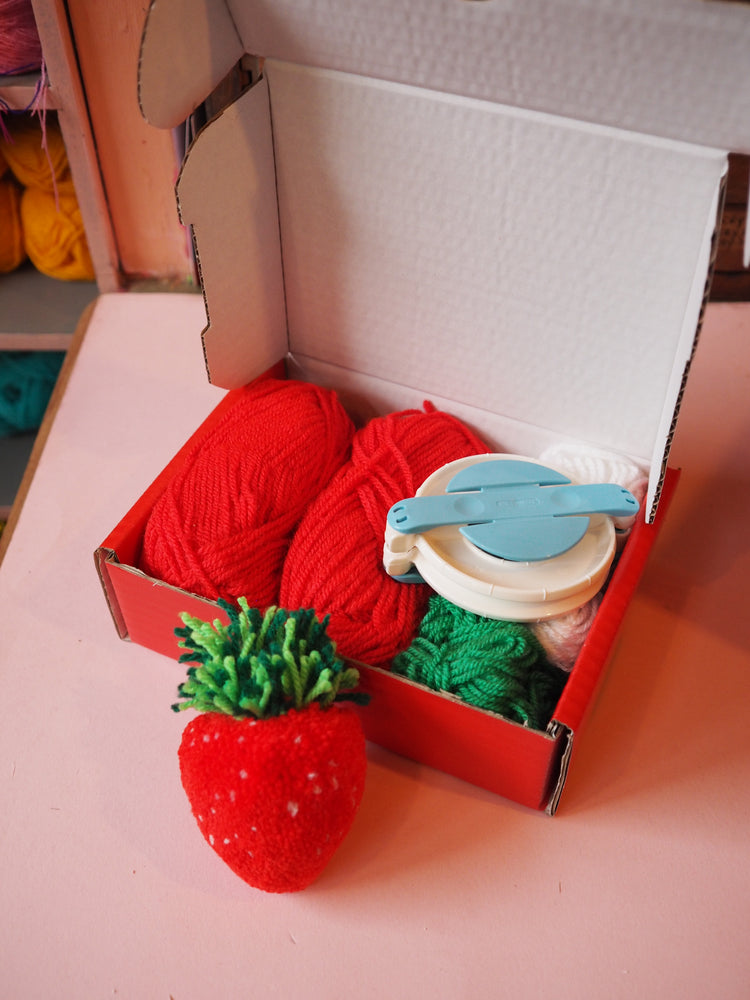 Strawberry Pom Pom DIY Kit