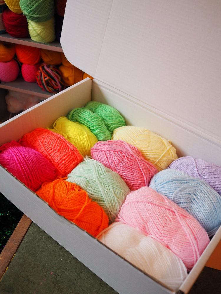 XL Ghost Garland Pom Pom DIY Kit - Neon & Pastel - Makes at least 12 ghosts!