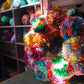 Rainbow Pom Pom Tinsel Wreath