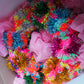 Rainbow Pom Pom Tinsel Wreath