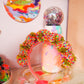 Tinsel Confetti Pom Pom Headband