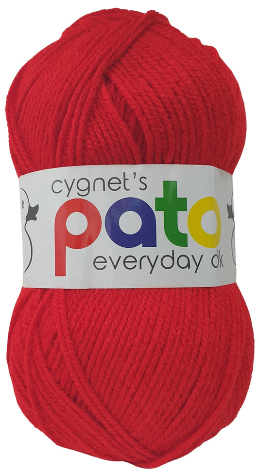 Red Acrylic Yarn DK 100g- Pato Cygnet Yarns