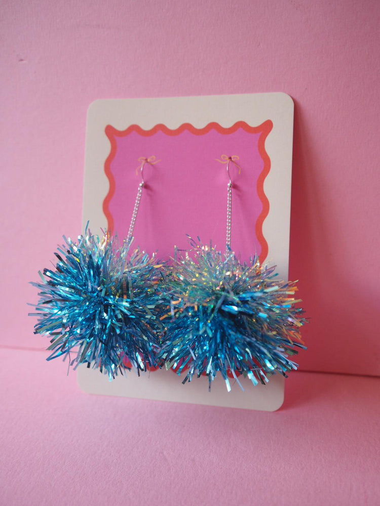 Tinsel Earrings Sample Sale - Baby Blue & Ice Blue