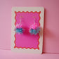 Mini Tinsel Earrings Sample Sale - Pink & Blue
