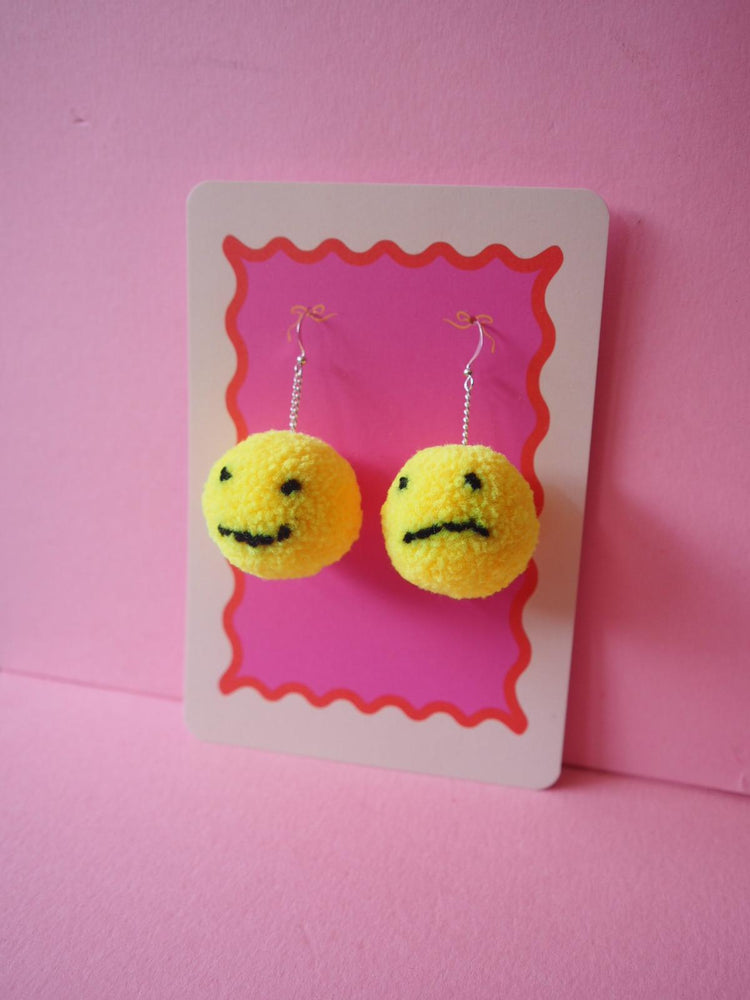 :) :( Pom Pom Earrings Sample Sale