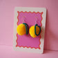 Lemon Pom Pom Earrings Sample Sale
