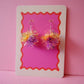 Mini Tinsel Earrings Sample Sale - Yellow & Lilac