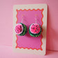 Watermelon Pom Pom Earrings Sample Sale
