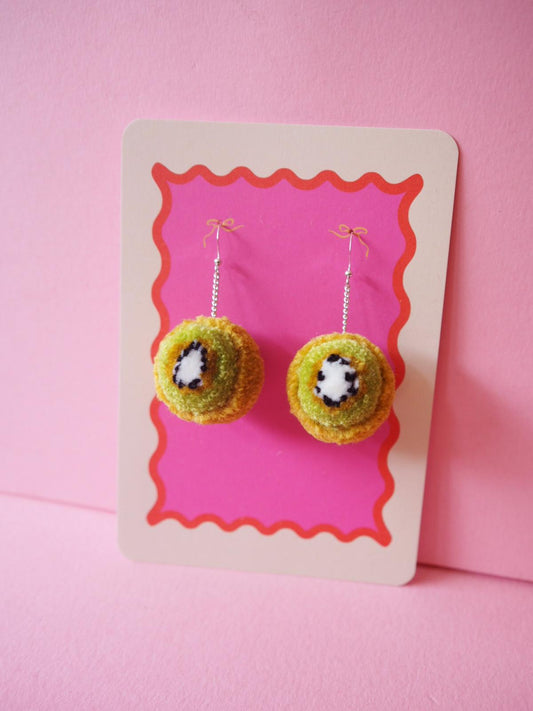 Kiwi Pom Pom Earrings Sample Sale