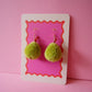 Pear Pom Pom Earrings Sample Sale