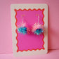 Mini Tinsel Earrings Sample Sale -Pastel Pink & Blue