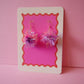 Mini Tinsel Earrings Sample Sale - Coral & Lilac