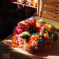Handmade Rainbow Pom Pom Tinsel Wreath