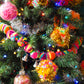 Multicolour Pom Pom Christmas Tree Garland