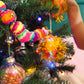 Multicolour Pom Pom Christmas Tree Garland