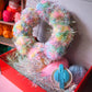 Mini tinsel pom pom wreath kit - Pastel