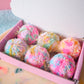 Mini Pastel Tinsel Bauble Decorations