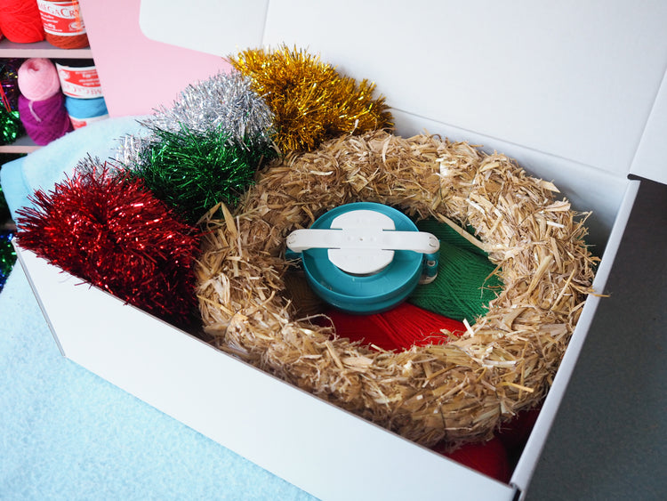 Giant Tinsel Pom Pom Wreath Kit - Colour choices