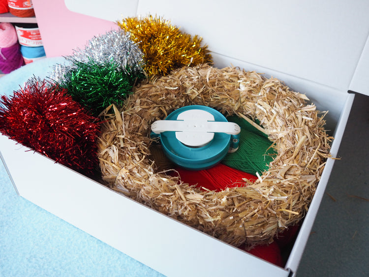 Giant Tinsel Pom Pom Wreath Kit - Colour choices