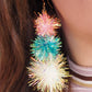 Layered Tinsel Statement Earrings