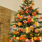 Set of Retro Inspired Pom Pom Bauble Decorations