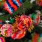 Rainbow Tinsel Pom Pom Bauble Decorations