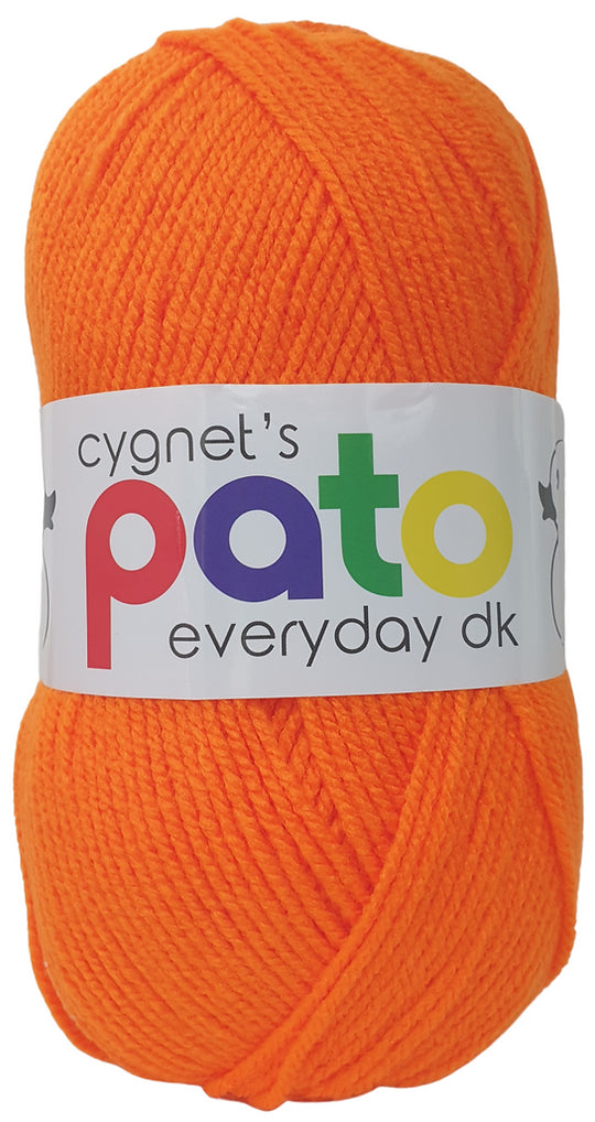 Orange Acrylic Yarn DK 100g- Pato Cygnet Yarns