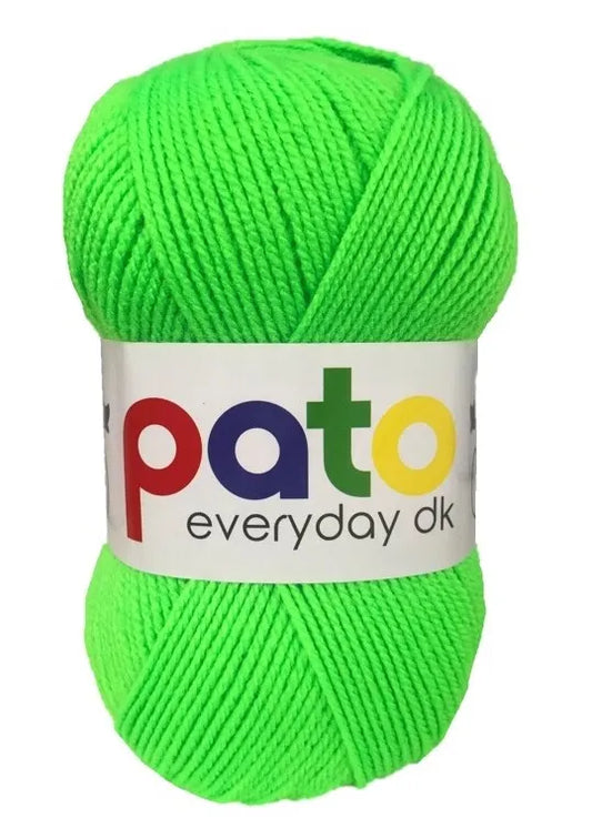 Neon Green Acrylic Yarn DK 100g - Pato Cygnet Yarns