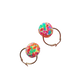 Pendientes de aro pequeños con pompones de confeti