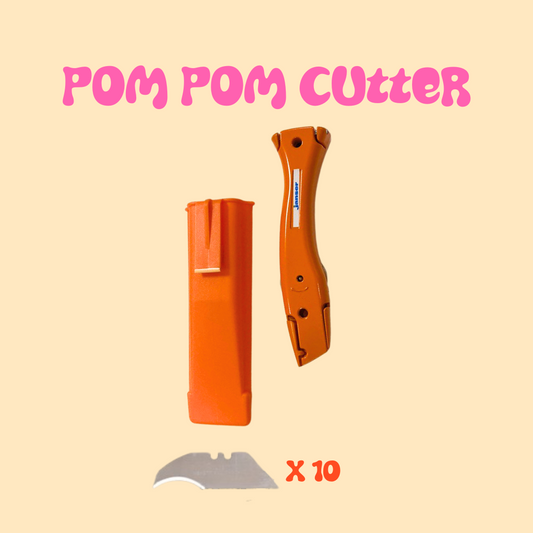 Neon Orange Pom Pom Cutter