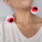 Pendientes divertidos de Halloween con forma de globo ocular