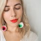 Pendientes divertidos de Halloween con forma de globo ocular