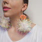 Iridescent Confetti Statement Earrings