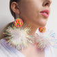 Iridescent Confetti Statement Earrings