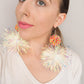 Iridescent Confetti Statement Earrings