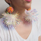 Iridescent Confetti Statement Earrings