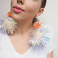 Iridescent Confetti Statement Earrings