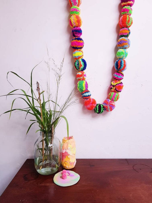 Multicolour Pom Pom Wall Garland