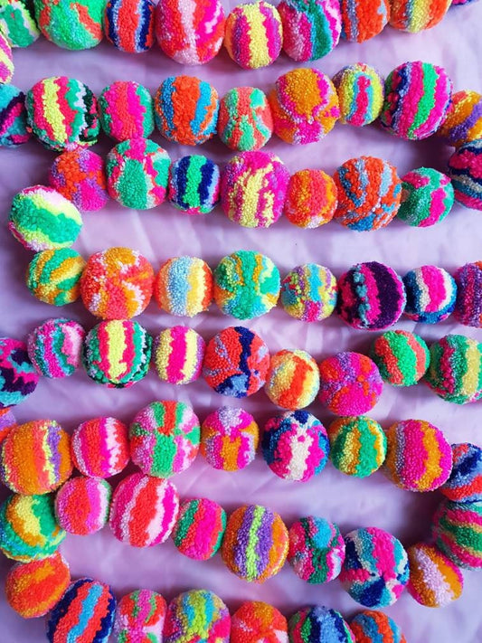 Rainbow Pom Pom Garland