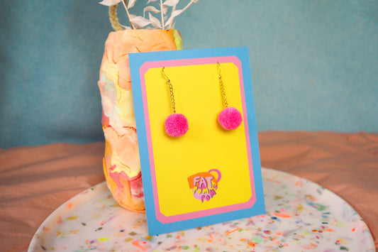 Candy Pink Mini Dangle Earrings