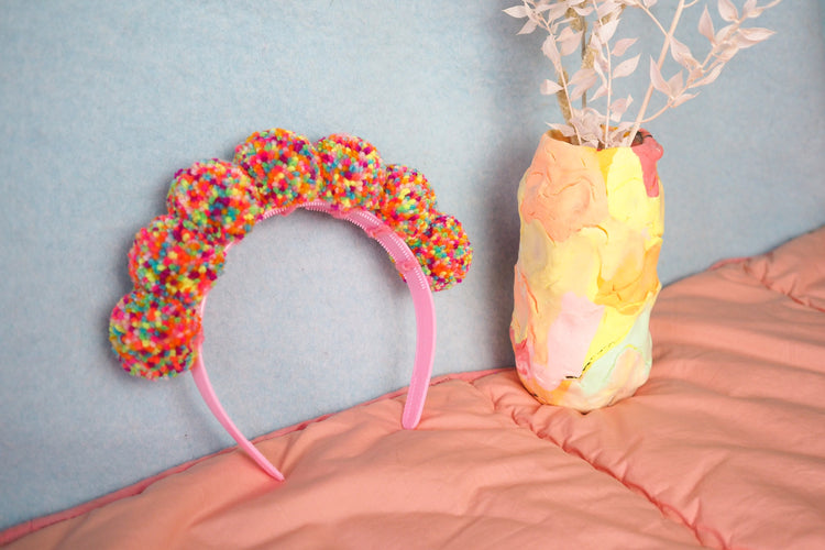 Confetti Pom Pom Headband